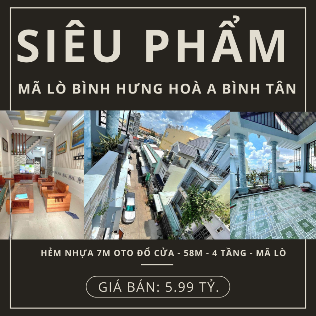 Cơ hội vàng tại Bình Tân – ngôi nhà 4 tầng giảm giá cực sốc, chỉ 5.99 tỷ!