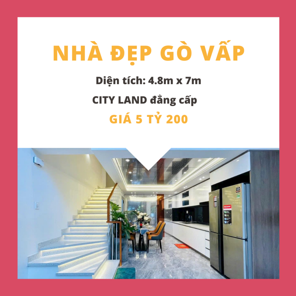 Nhà phố siêu đẹp CITY LAND – Gò Vấp